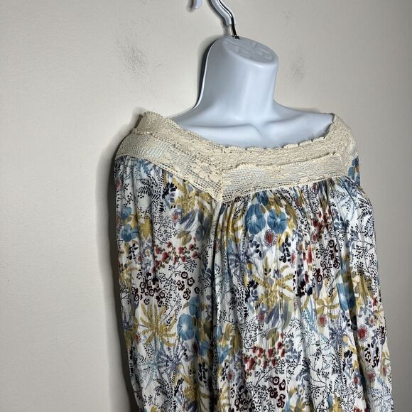 Sundance Womens Top Size XS Floral Lace Cottagecore Gauzy Peasant Flowy - Picture 14 of 15